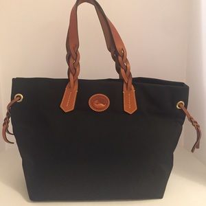 Dooney & Bourke Black Nylon Shopper Tote
